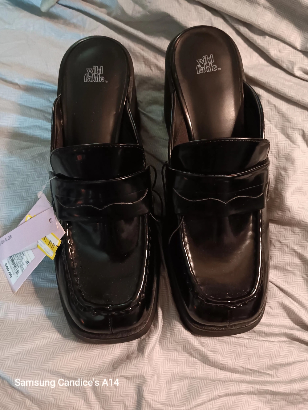 Wild Fable Black Patent Slip-On Loafers